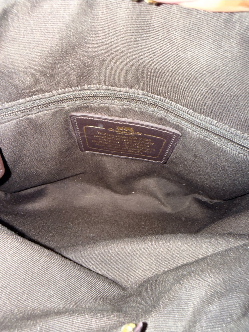 COACH Metallic champagne Gold Satchel with Snake-Print missing one zipper pull - Picture 11 of 12